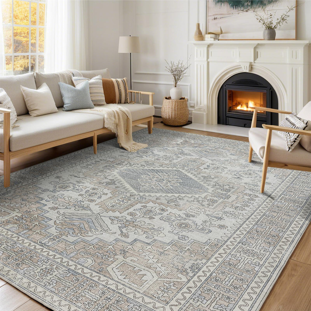 Washable Rugs 8x10 Area Rugs for Living Room,Bedroom,Dining Room,Nursery