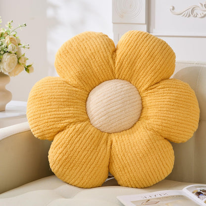 Flower Pillow,15.75" Daisy Pillow White Decorative Pillows