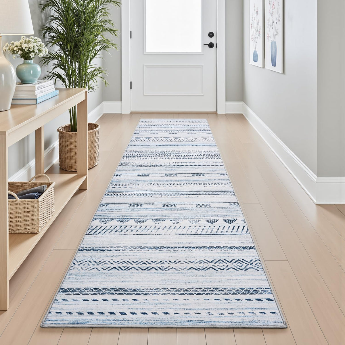 5x7 Area Rugs for Living Room Machine Washable Rug Distressed Indoor Carpet Neutral Moroccan Boho Rug Ultra Soft Area Rug for Bedroom Dining Room Playroom Office, Grey