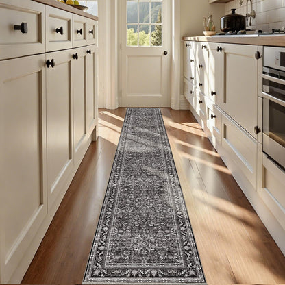 OPPODREAM Vintage Blue Area Rugs 5x7, Washable Rug for Living Room