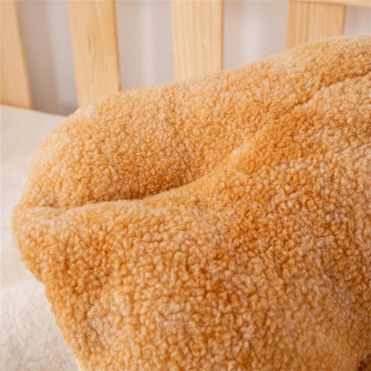 Mushroom Pillow Floor Pillow Sofa Cushion Home Decoration Pillows Reading Pillow (Khaki, 32cm)