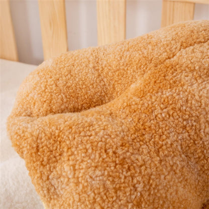 Mushroom Pillow Floor Pillow Sofa Cushion Home Decoration Pillows Reading Pillow (Khaki, 32cm)