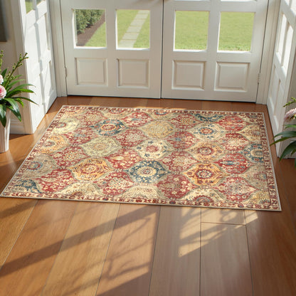 Lahome Moroccan Kitchen Rugs Non Slip Washable, 2x4 Rugs for Entryway