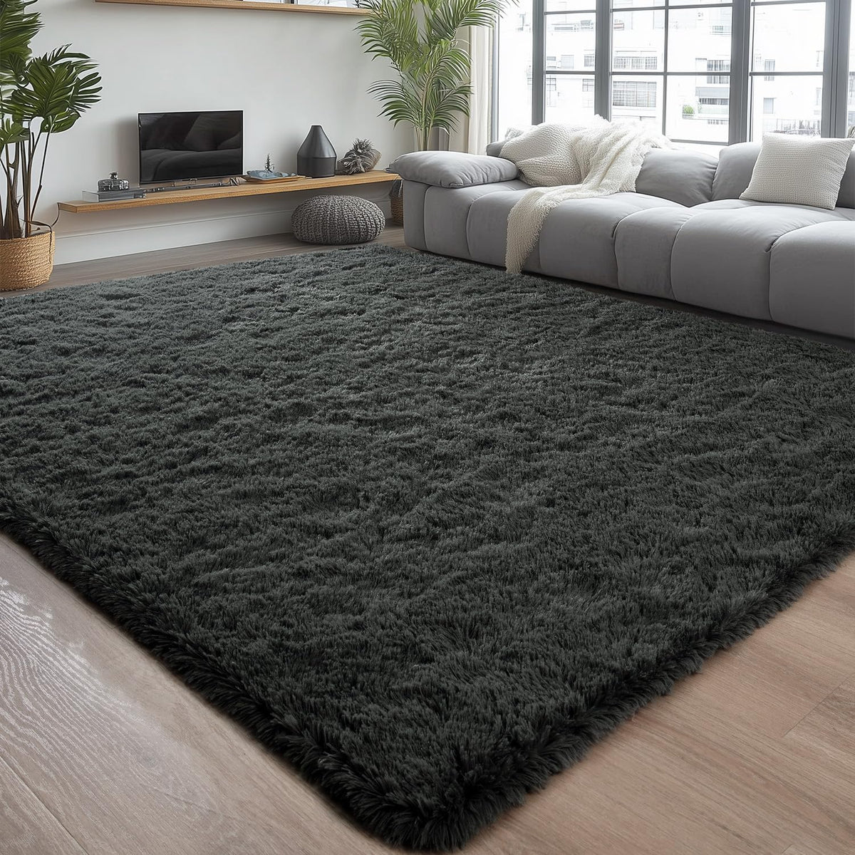 Chicrug Soft Runner Rug for Bedroom Living Room Plush Fluffy Rugs 2x6