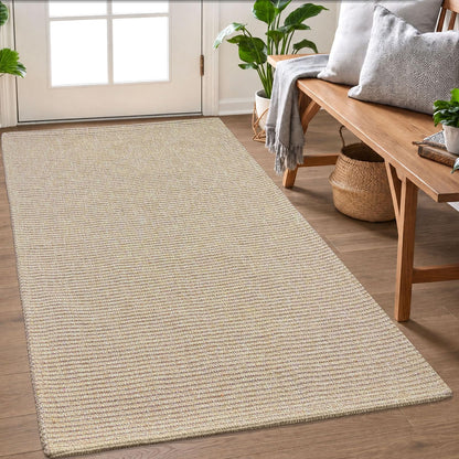 EARTHALL Washable Area Rug, Non Slip Entryway Rug, 4x6 Ft, Sand/Beige