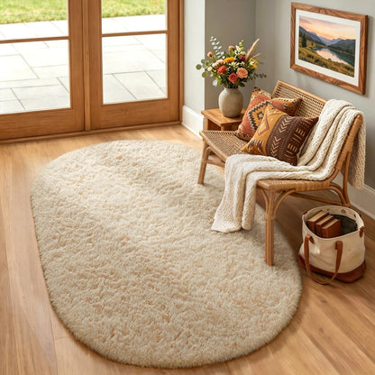 Ophanie Small Rug Upgrade Non Slip Throw Bedside Area Rugs, Fluffy Soft Grey Mini Bedroom Carpet, Affordable Door Entryway Indoor Inside Front Entrance Dog 2x3 Mat, Home Decor Aesthetic, Nursery
