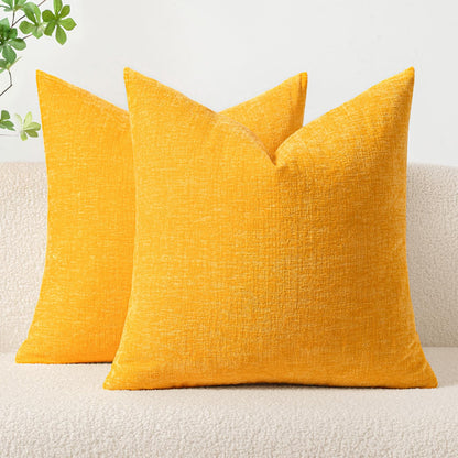 MIULEE Soft Chenille Throw Pillow Covers Sage Green 18x18 Inch Pack of 2