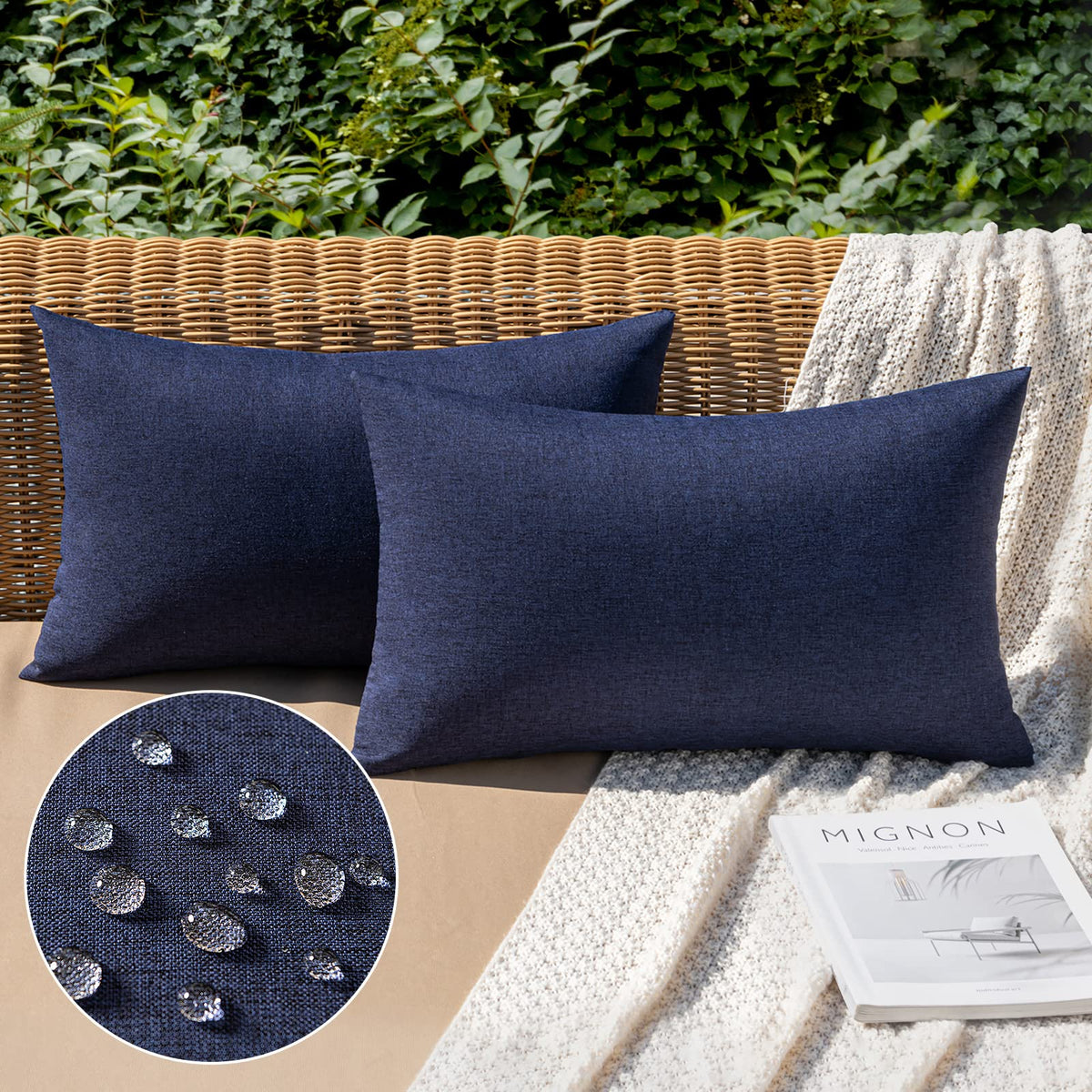 MIULEE Decorative Outdoor Pillow Covers Fall 18x18 Rust
