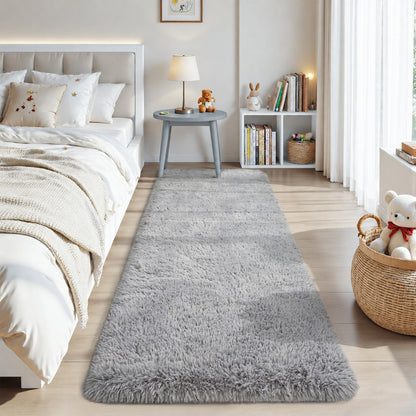 Zentavio 5x8 Area Rugs for Bedroom Fluffy Rugs for Living Room Carpet Large Fuzzy Soft Shag Aesthetic Plush High Pile Gray Throw Rug for Nursery Kids Room Dorm Waved Grey