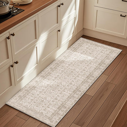 OPPODREAM Vintage Blue Area Rugs 5x7, Washable Rug for Living Room