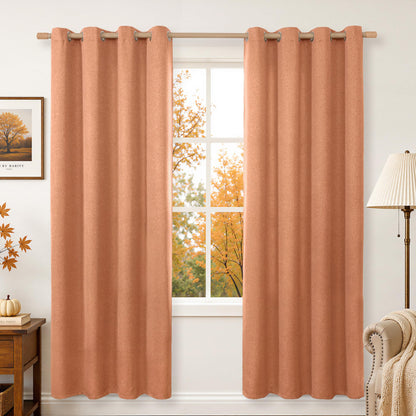 BGment Oatmeal Linen Curtains 84 Inch Length 2 Panels Set for Living Room