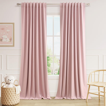 Guken Cream Linen Blackout Curtains 84 Inch Length 2 Panels Set for Living Room Bedroom Back Tab Thermal Insulated 100% Black Out Drapes Room Darkening Window Curtain Ivory Natural Beige