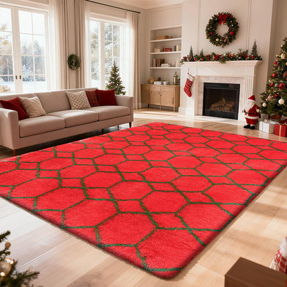 8x10 Fluffy Area Rugs for Living Room,Black Large Shag Area Rug for Bedroom