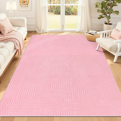 Pauwer 5x7 Area Rugs for Living Room, Modern Non Slip Washable Rug, Beige