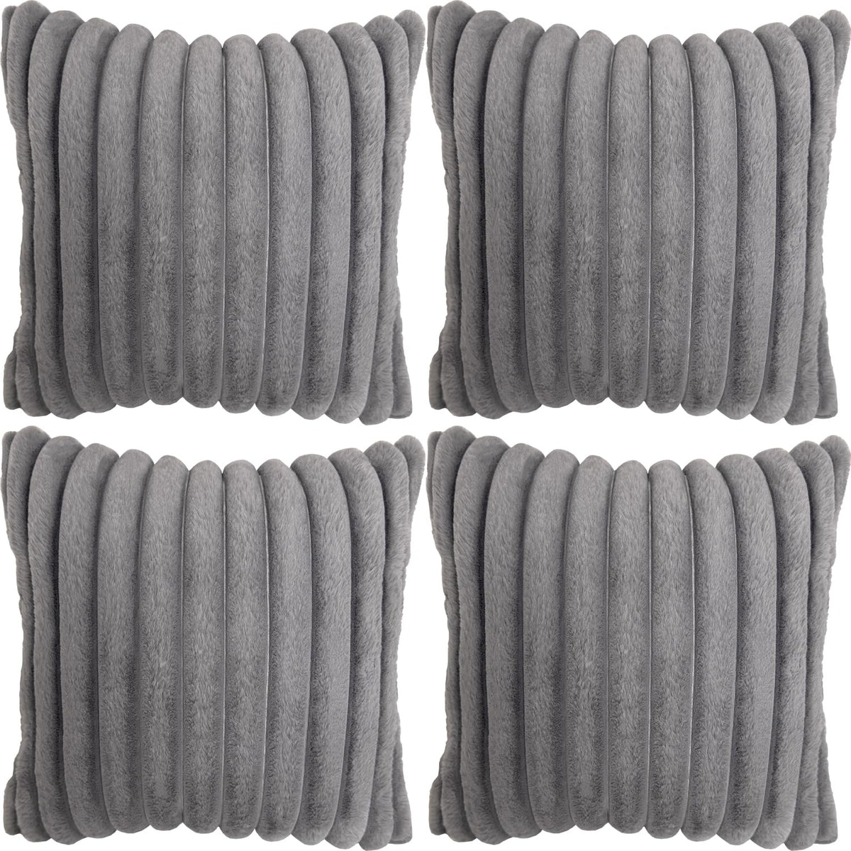 2 Pack 18x18 Pillow Cover Velvet Pillow Covers, Faux Fur Square Throw Pillow Covers for Living Room Decorations Throw Pillow Case, Throw Pillow Cover Cushion Cover for Home Sofa Bedroom Car, Pink