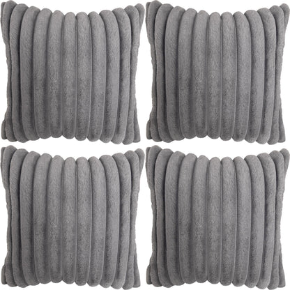 2 Pack 18x18 Pillow Cover Velvet Pillow Covers, Faux Fur Square Throw Pillow Covers for Living Room Decorations Throw Pillow Case, Throw Pillow Cover Cushion Cover for Home Sofa Bedroom Car, Pink
