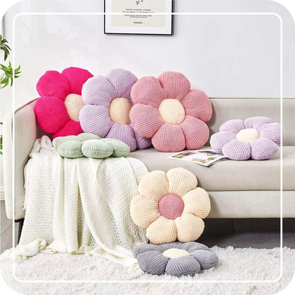 Kcvvcr Flower Throw Pillow, Soft White 14.9" Shaped Floor Pillow for Home Decor, Cute Aesthetic Plush Decorative Pillows for Bed, Sofa, Couch