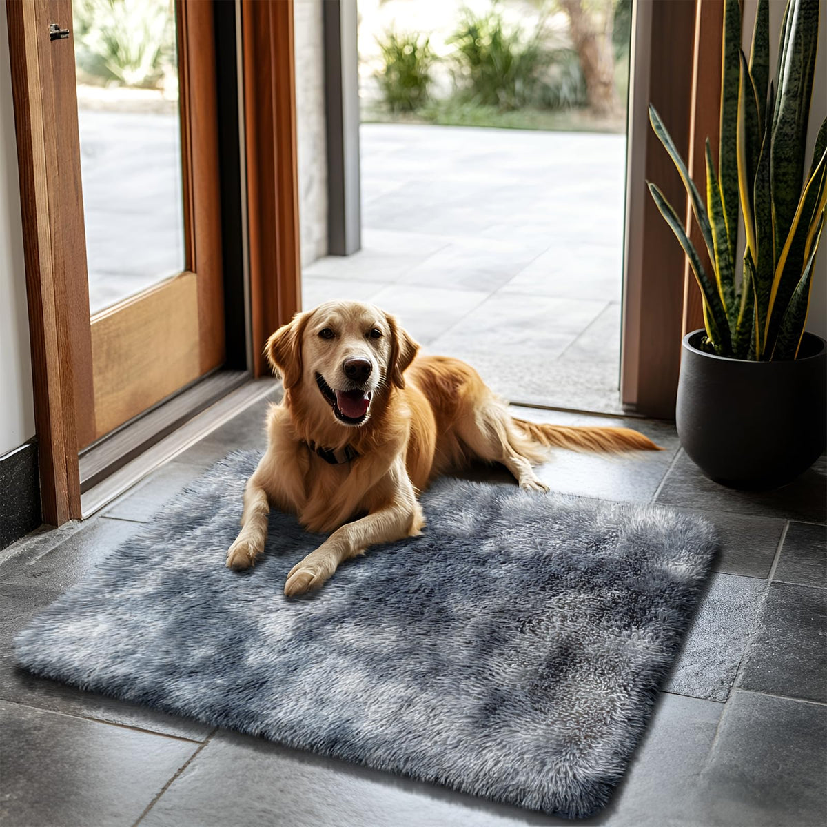 8x10 Fluffy Area Rugs for Living Room,Black Large Shag Area Rug for Bedroom