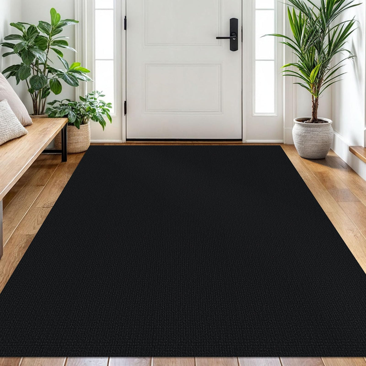 EARTHALL Washable Area Rug, Non Slip Entryway Rug, 4x6 Ft, Sand/Beige