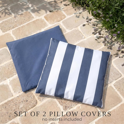 Decorative Outdoor Pillows Set of 2 - Waterproof 18x18 Throw Pillow Covers