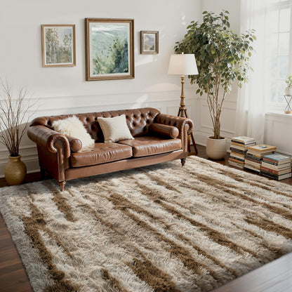 5x7 Black Area Rugs for Living Room, Large Fluffy Shag Bedroom Rugs Non-Slip, Ultra Soft Plush Carpet for Nursery Kids PlayRoom Dorm Office Indoor Modern Carpets