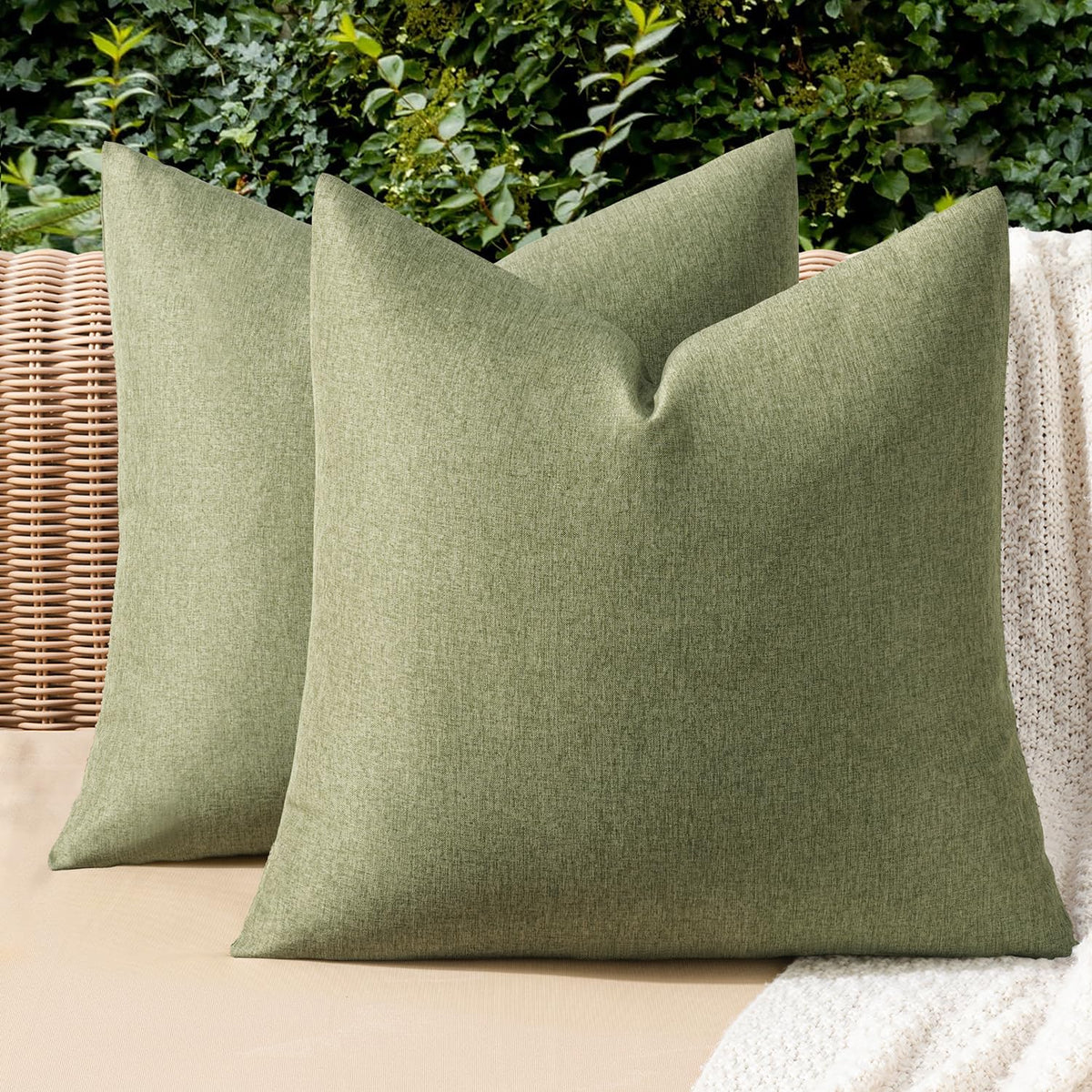 MIULEE Decorative Outdoor Pillow Covers Fall 18x18 Rust
