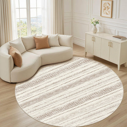 Nakagishi Boho 5x7 Area Rug Living Room Rugs Machine Washable Beige/Brown