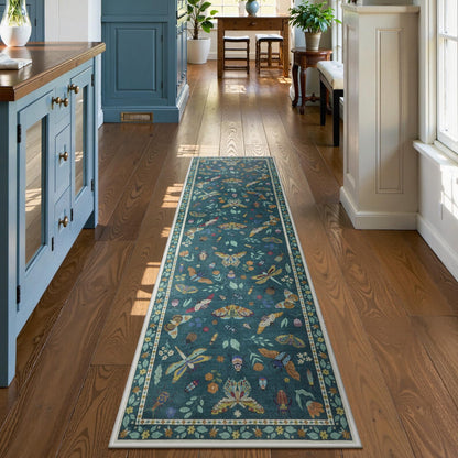 Lahome Bug Washable Area Rugs 5x7, Soft Green Rug for Living Room Bedroom