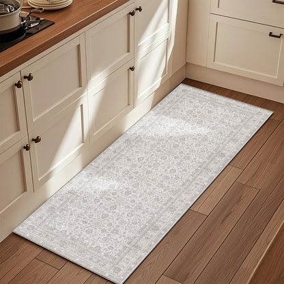 OPPODREAM Vintage Blue Area Rugs 5x7, Washable Rug for Living Room