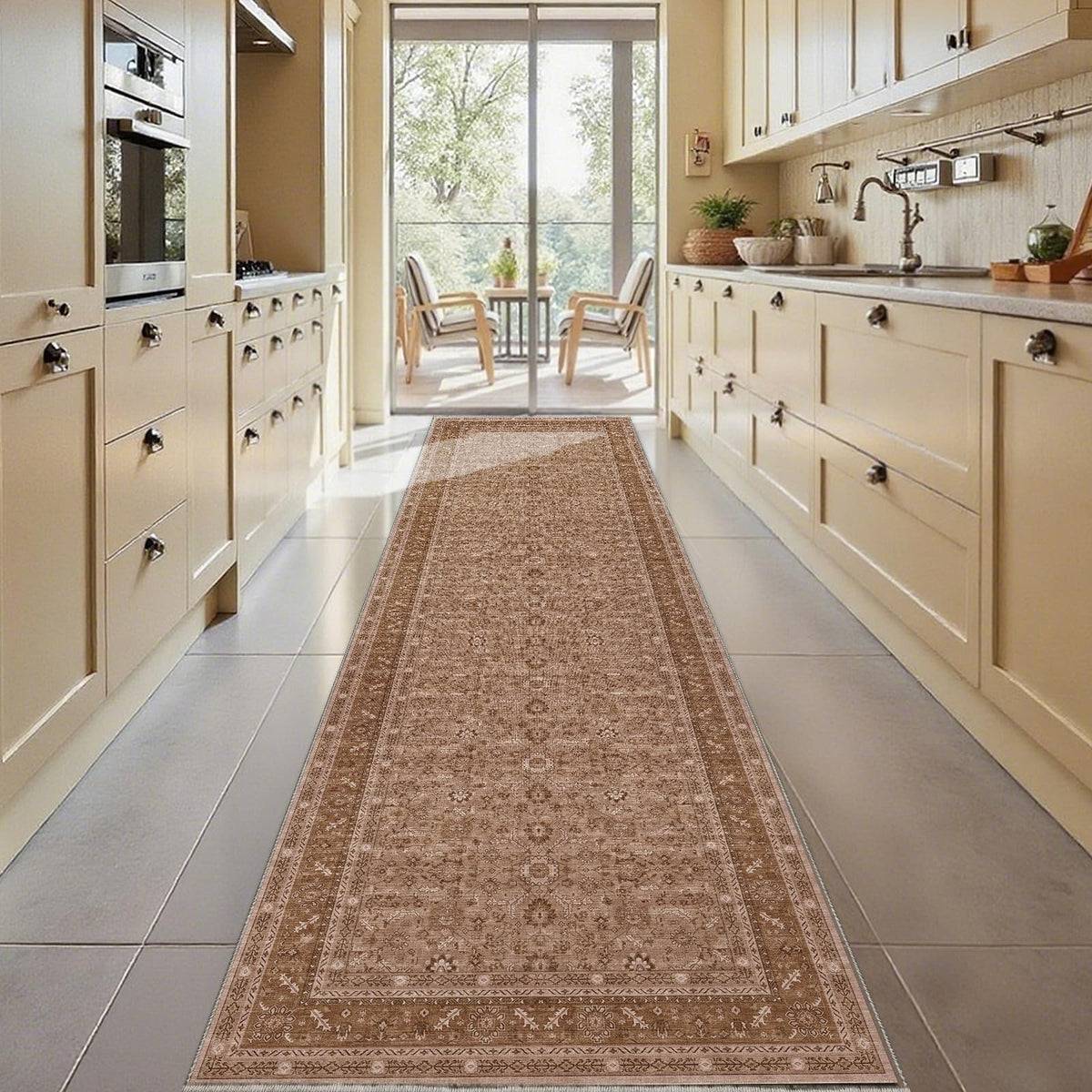 OPPODREAM Vintage Blue Area Rugs 5x7, Washable Rug for Living Room