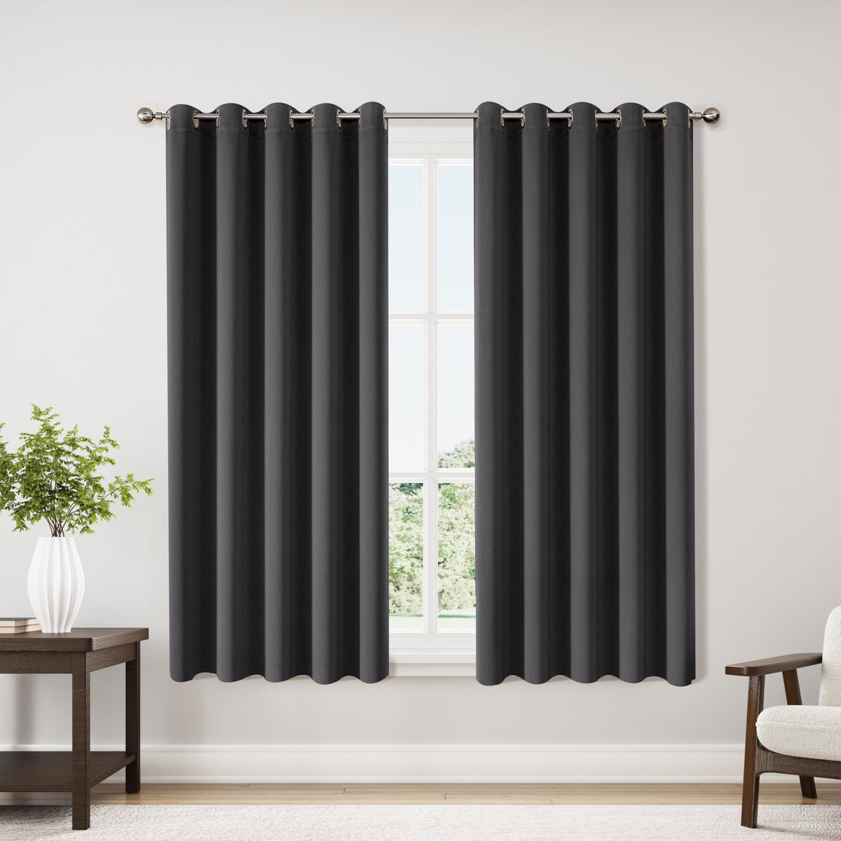 ChrisDowa Blackout Curtains for Bedroom and Living Room 63 Inches Long