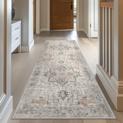 GENIMO 8x10 Washable Area Rugs for Living Room, Non Slip, Taupe Brown