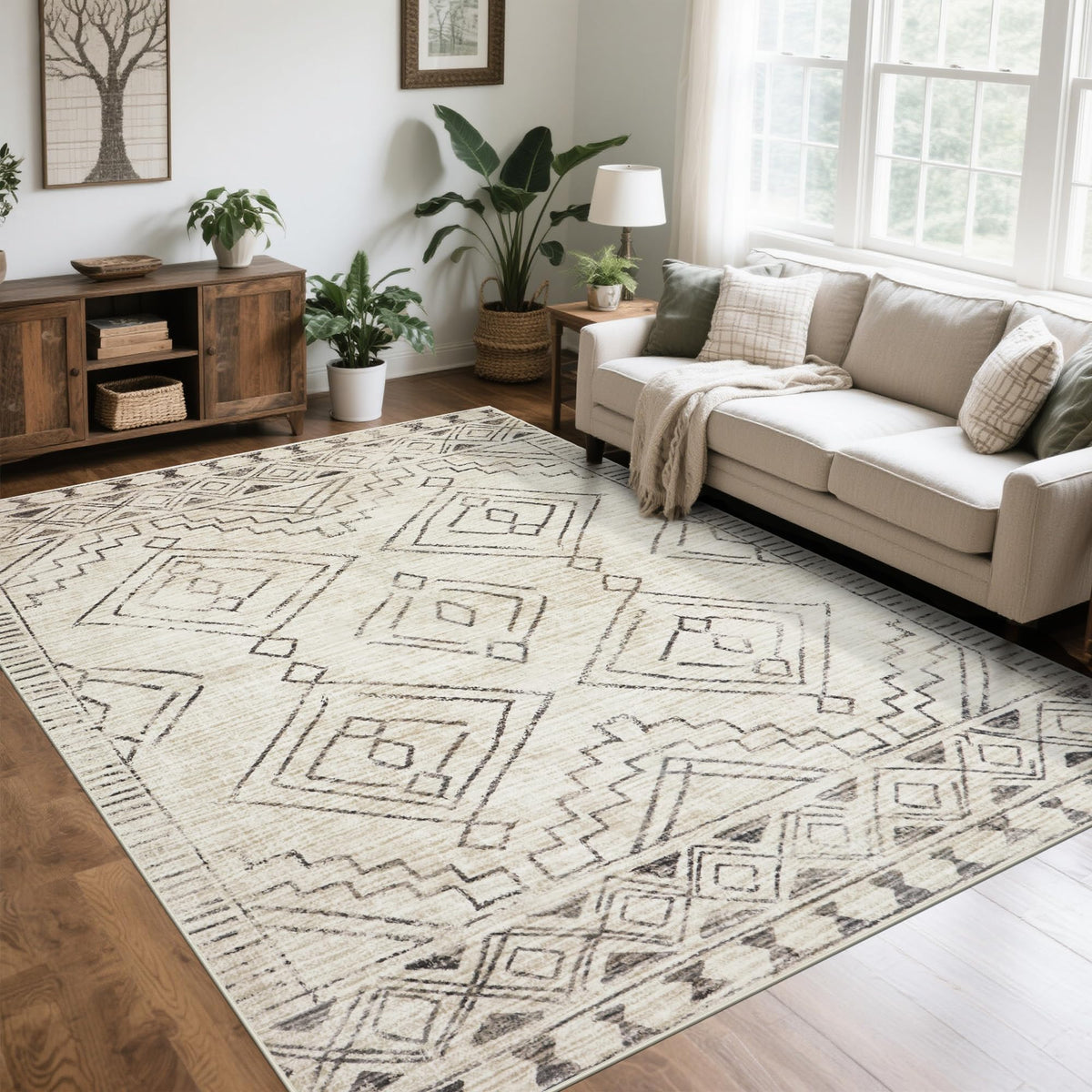 Washable Rugs 5x7 Area Rugs for Living Room,Bedroom,Dining Room Carpet