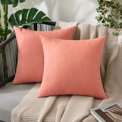 MIULEE Decorative Outdoor Pillow Covers Fall 18x18 Rust