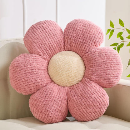 XIAIJIA Flower Pillow, Pink Daisy Throw Pillows, Flower Cushion 15.7 Inch