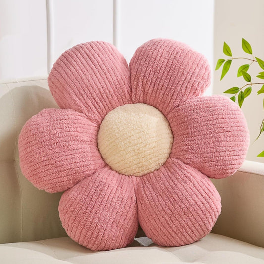 XIAIJIA Flower Pillow, Pink Daisy Throw Pillows, Flower Cushion 15.7 Inch
