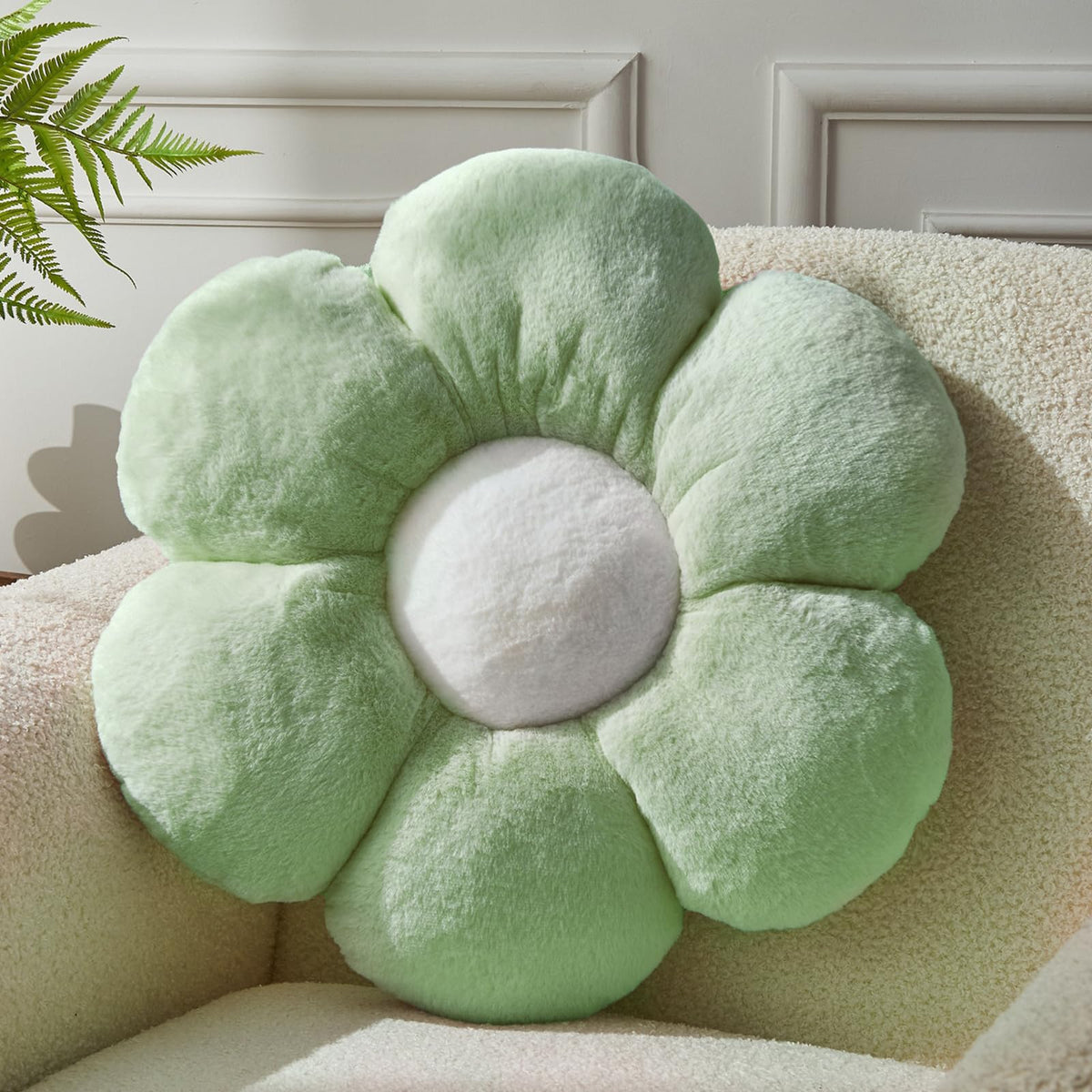 Flower Pillow,15.7In Cute Daisy Pillow Pink Throw Pillows