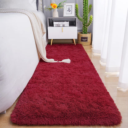 Chicrug Soft Runner Rug for Bedroom Living Room Plush Fluffy Rugs 2x6