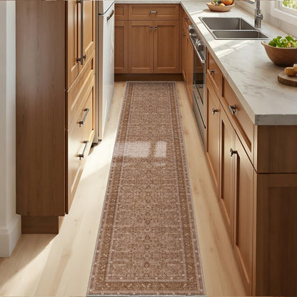 OPPODREAM Vintage Blue Area Rugs 5x7, Washable Rug for Living Room
