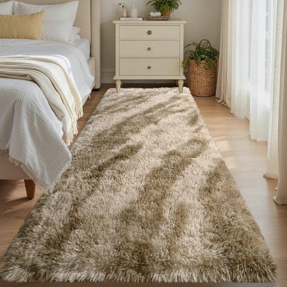 Noahas 2x6 Black Fluffy Soft Runner Rug Non-Slip for Bedroom Dorm Hallway