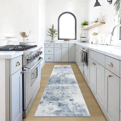 8x10 Area Rugs for Living Room: Washable Abstract Black Grey Gold Carpet