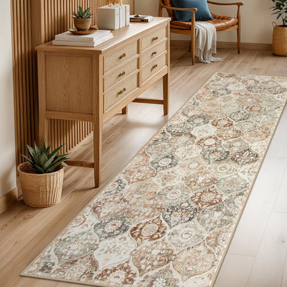 Lahome Moroccan Kitchen Rugs Non Slip Washable, 2x4 Rugs for Entryway