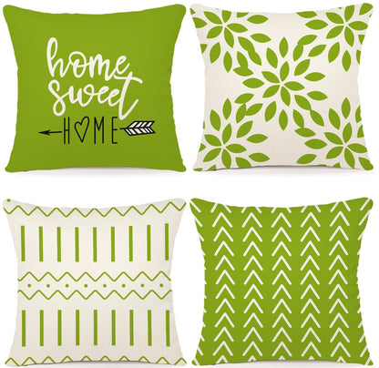YCOLL Pillow Covers 18x18 Set of 4, Modern Sofa Throw Pillow Cover, Decorative Home Outdoor Linen Fabric Geometric Pillow Case for Couch Bed Car, Yellow