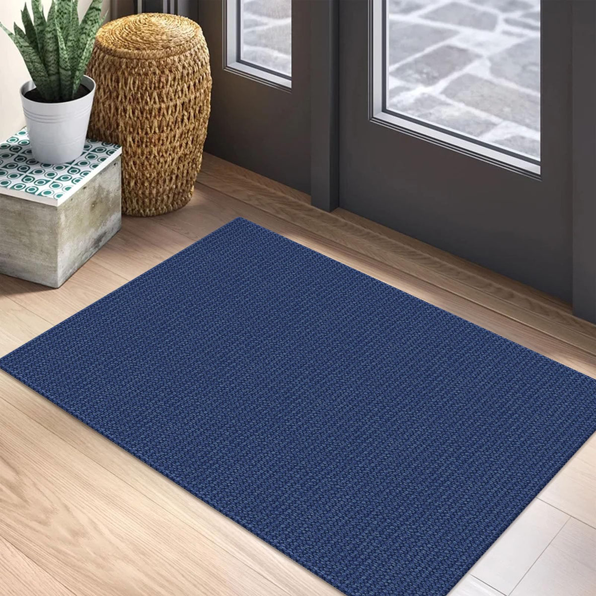 EARTHALL Washable Area Rug, Non Slip Entryway Rug, 4x6 Ft, Sand/Beige