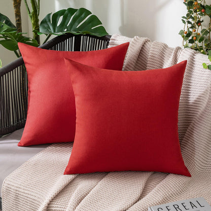 MIULEE Decorative Outdoor Pillow Covers Euro Waterproof 24x24 Beige