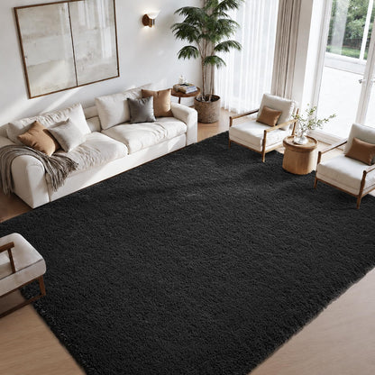 Zentavio 5x8 Area Rugs for Bedroom Fluffy Rugs for Living Room Carpet Large Fuzzy Soft Shag Aesthetic Plush High Pile Gray Throw Rug for Nursery Kids Room Dorm Waved Grey