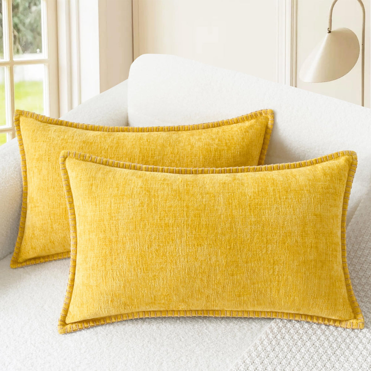 CaliTime Decorative Couch Throw Pillow Covers 18 X 18 Inches Smoke Blue