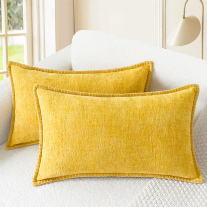 CaliTime Decorative Couch Throw Pillow Covers 18 X 18 Inches Smoke Blue