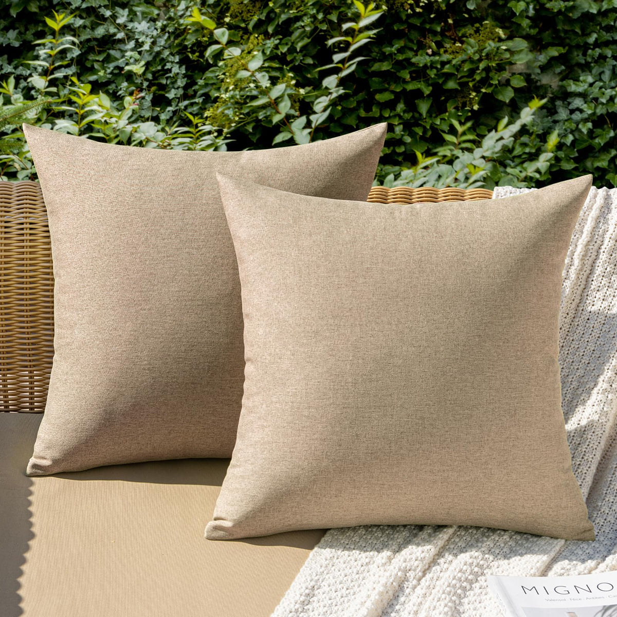 MIULEE Decorative Outdoor Pillow Covers Fall 18x18 Rust