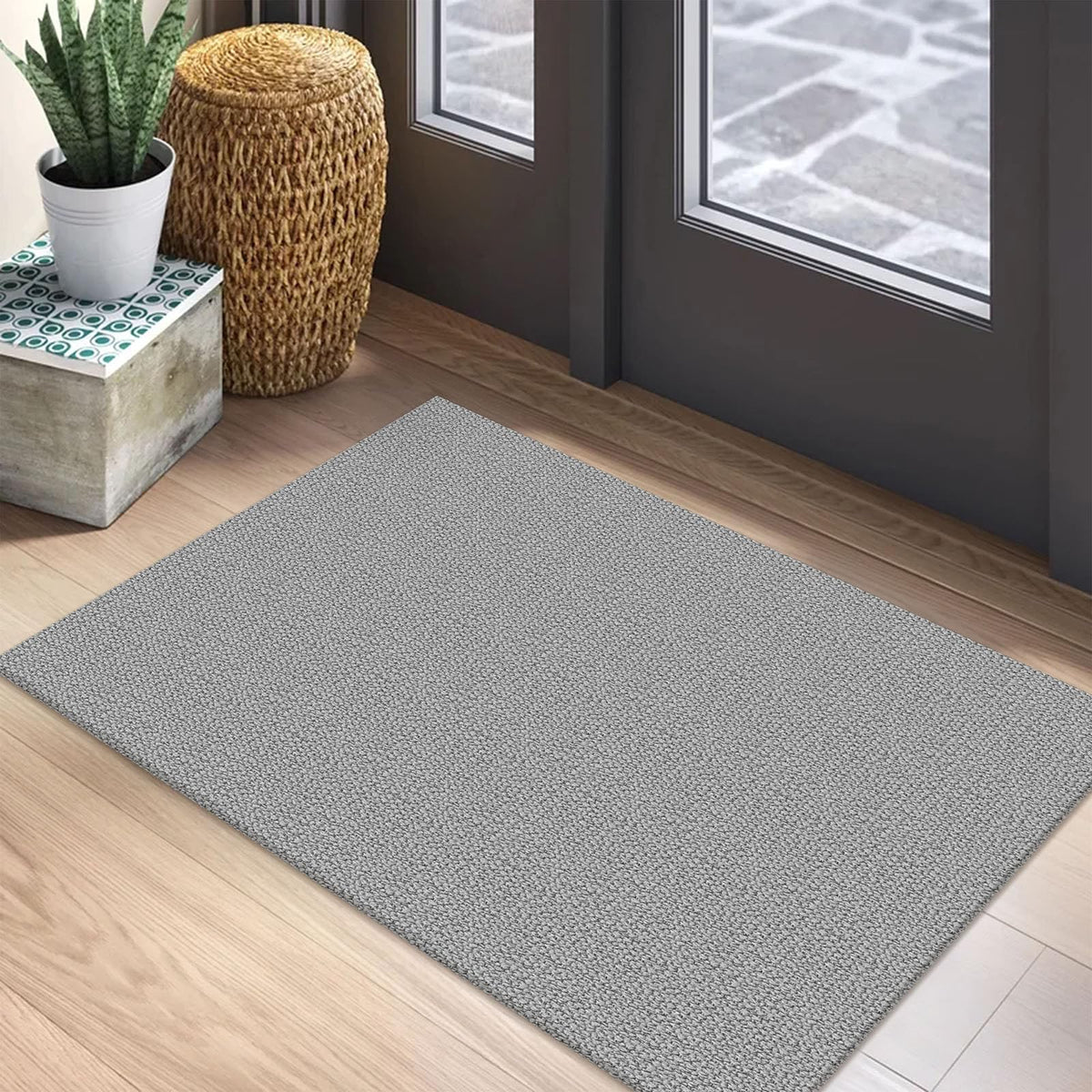 EARTHALL Washable Area Rug, Non Slip Entryway Rug, 4x6 Ft, Sand/Beige
